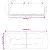 vidaXL Coussin de t&ecirc;te de lit Hvar noir 140 cm similicuir