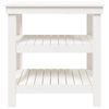 vidaXL Banc de travail Blanc 78,5x50x80 cm Bois de pin massif