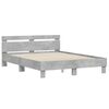 vidaXL Cadre de lit avec LED sans matelas gris b&eacute;ton 150x200 cm