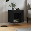 vidaXL Table de chevet Noir 40x35x50 cm Bois d&rsquo;ing&eacute;nierie