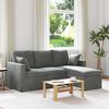 vidaXL Canap&eacute; Gris fonc&eacute; 198 x 134 x 80 cm Velours