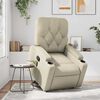 vidaXL Fauteuil inclinable de massage Cr&egrave;me Similicuir