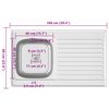 vidaXL Jeu d'&eacute;vier de cuisine et &eacute;gouttoir argent&eacute; 1000x600x155mm inox