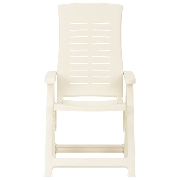 vidaXL Chaises inclinables de jardin lot de 2 Plastique Blanc