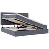 vidaXL Lit avec rangement et matelas Gris fonc&eacute; 200 x 200 cm Velours