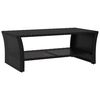 vidaXL Table basse noir 100x50x40 cm r&eacute;sine tress&eacute;e