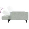 vidaXL Canap&eacute;-lit &agrave; 2 places avec repose-pied gris clair velours