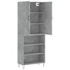 vidaXL Buffet haut Gris b&eacute;ton 69,5x34x180 cm Bois d'ing&eacute;nierie