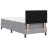 vidaXL Lit &agrave; ressorts avec matelas Gris clair 80 x 200 cm tissu