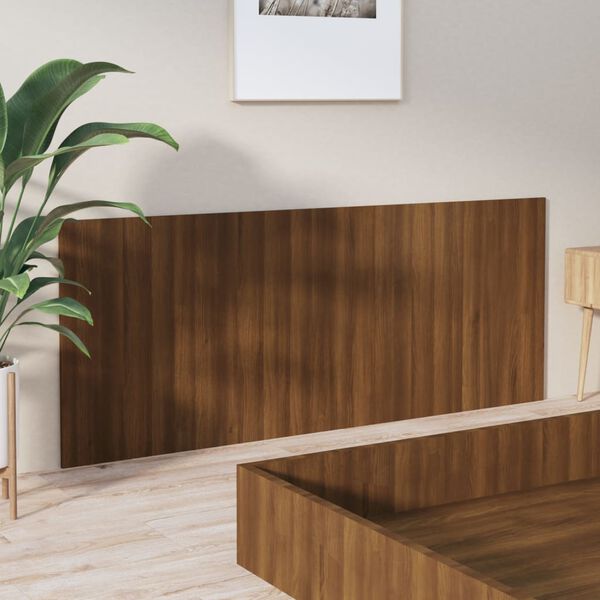 vidaXL T&ecirc;te de lit Ch&ecirc;ne marron 200x1,5x80 cm Bois d'ing&eacute;nierie