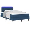 vidaXL Lit &agrave; ressorts avec matelas avec LED Bleu 120 x 200 cm tissu
