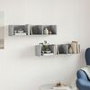 vidaXL Armoires murales 2pcs gris b&eacute;ton 75x18x16,5cm bois d'ing&eacute;nierie