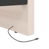 vidaXL Lit avec USB Cr&egrave;me Tissu 90x200 cm
