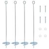 vidaXL Ancre de terre 4 pc &Oslash;10 x 60 cm M&eacute;tal galvanis&eacute; Argent&eacute;