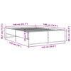 vidaXL Cadre de lit sans matelas ch&ecirc;ne fum&eacute; 140x190 cm