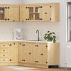 vidaXL Armoire avec &eacute;tag&egrave;re avec stockage 4 pcs Miel Pin massif