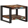 vidaXL Table basse multicolore 50x50x38 cm bois de récupération massif