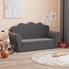 vidaXL Canap&eacute;-lit pour enfants &agrave; 2 places Anthracite Peluche douce