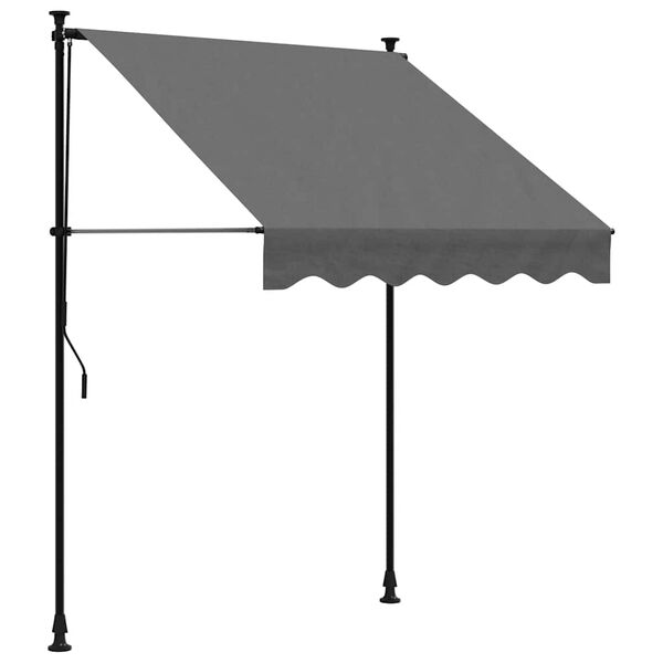 vidaXL Auvent r&eacute;tractable anthracite 150x150 m tissu et acier