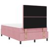 vidaXL Lit &agrave; ressorts avec matelas Rose 120 x 200 cm tissu