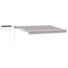 vidaXL Auvent r&eacute;tractable &eacute;lectrique Gris clair et blanc 3 x 2 m