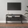 vidaXL Meuble TV noir 80x35x45 cm bois d'ing&eacute;nierie