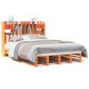 vidaXL Lit biblioth&egrave;que sans matelas cire marron 150x200 cm pin massif