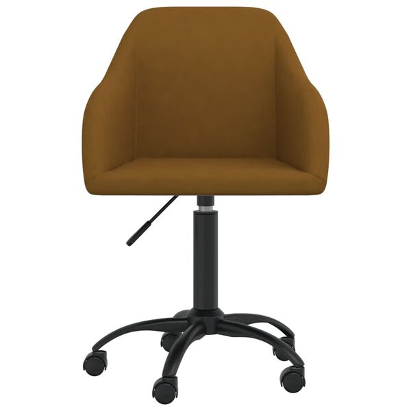 vidaXL Chaises pivotantes &agrave; manger lot de 6 marron velours