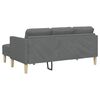 vidaXL Ensemble de Canap&eacute;s avec coussin 2 pcs Gris fonc&eacute; Polyester