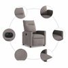 vidaXL Fauteuil inclinable &eacute;lectrique Taupe Tissu