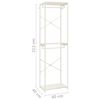 vidaXL Garde-robe Blanc 60x40x213 cm M&eacute;tal et agglom&eacute;r&eacute;