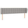 vidaXL T&ecirc;te de lit avec oreilles Gris clair 203x23x78/88 cm Tissu