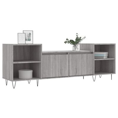 vidaXL Meuble TV Sonoma gris 160x35x55 cm Bois d'ingénierie