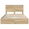 vidaXL Lit de Rangement Ch&ecirc;ne Sonoma 160 x 200 cm Bois d'ing&eacute;nierie