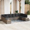 vidaXL Ensemble de canap&eacute; de jardin 10 pcs Gris Poly rotin