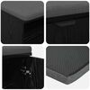 vidaXL Banc d'entr&eacute;e avec coussin Uni Ch&ecirc;ne noir 100 x 38 x 46 cm