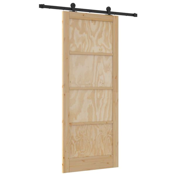 vidaXL Porte coulissante ORKDAL Marron 86 x 211 cm Pin massif