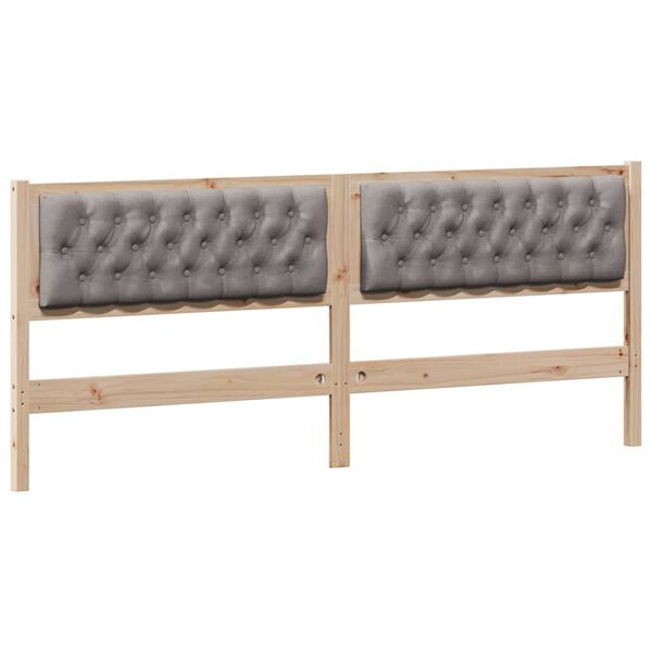 vidaXL T&ecirc;te de lit Autre Marron et taupe 200 cm Bois massif en pin
