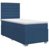 vidaXL Lit boxspring avec matelas Bleu 100 x 200 cm Tissu