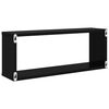 vidaXL &Eacute;tag&egrave;res murales cube 6 pcs Noir 60x15x23 cm Bois d&rsquo;ing&eacute;nierie