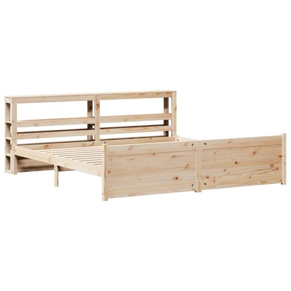 vidaXL Cadre de lit avec t&ecirc;te de lit sans matelas 200x200 cm