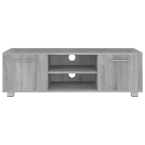 vidaXL Meuble TV Sonoma gris 110x40x35 cm Bois d'ing&eacute;nierie