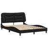 vidaXL Cadre de lit sans matelas Hvar noir 140x190 cm similicuir