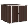 vidaXL Abri de jardin Marrron 195x198x159 cm M&eacute;tal galvanis&eacute;