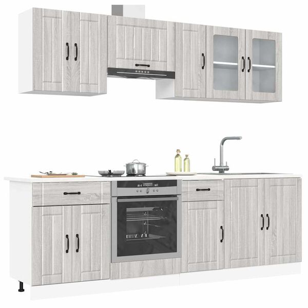 vidaXL Ensemble d'armoires de cuisine 8 pcs Kalmar bois d'ing&eacute;nierie