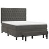 vidaXL Sommier &agrave; lattes de lit et matelas Gris fonc&eacute; 140x200cm Velours