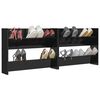 vidaXL Armoires &agrave; chaussures murales 2 pcs blanc brillant 80x18x60 cm