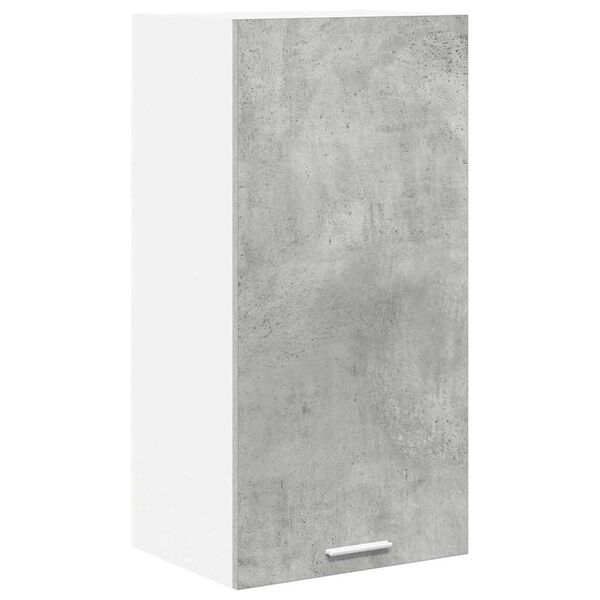 vidaXL Armoire suspendue Riga Gris béton et Blanc 40 x 31 x 80 cm