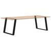 vidaXL Pieds de table &agrave; manger en U 2 pi&egrave;ces Noir 90 x (72-73) cm Acier