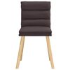vidaXL Chaises &agrave; manger lot de 4 marron fonc&eacute; tissu